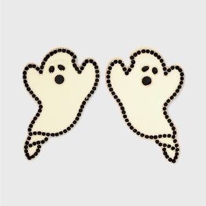 Sugarfix Glow in the Dark Ghost Earrings with Black Accents